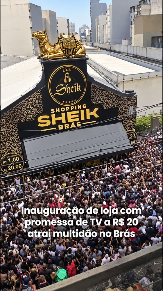 A loja do Shopping Sheik no Brás